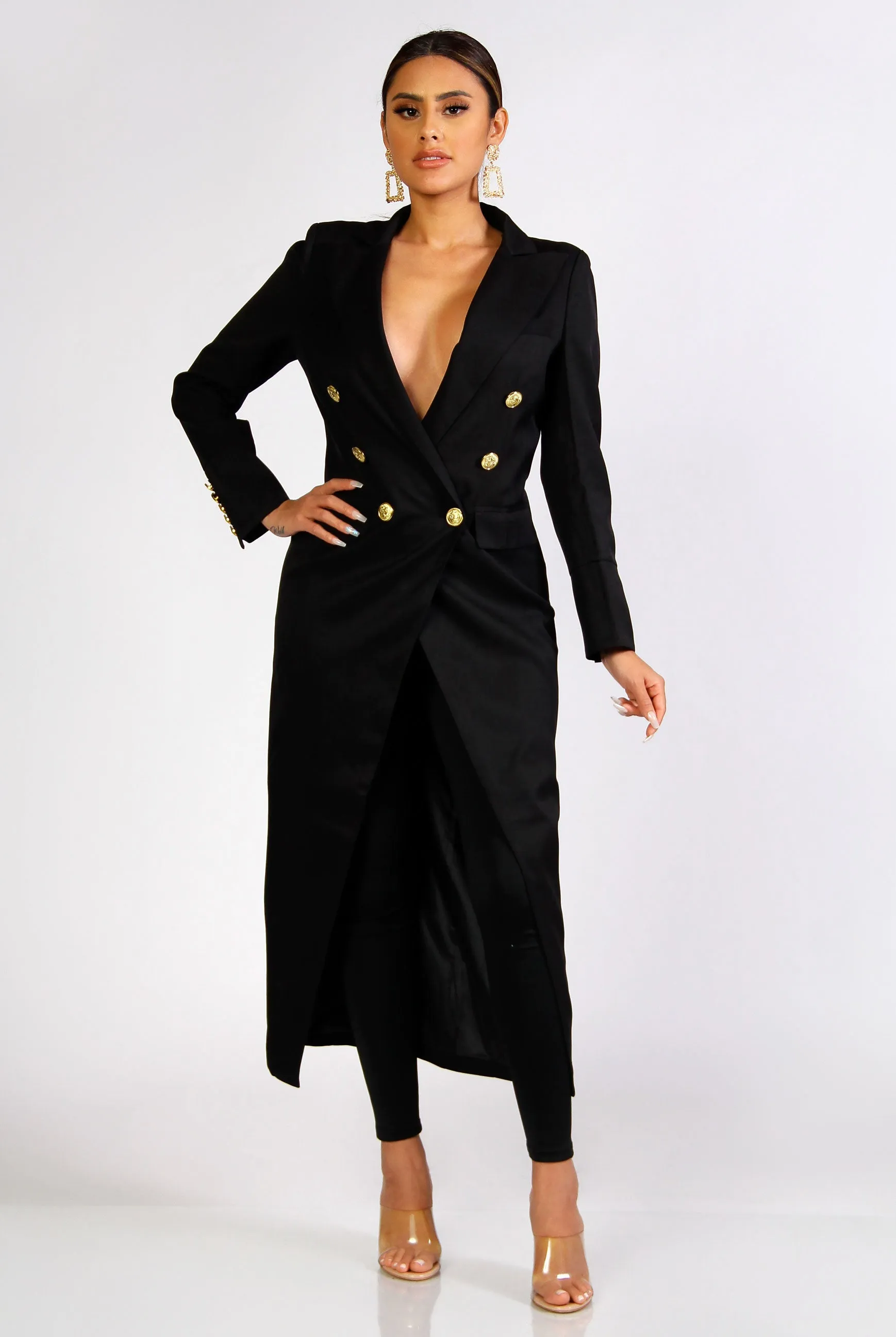 Trinity Long Sleeves Blazer Maxi Dress