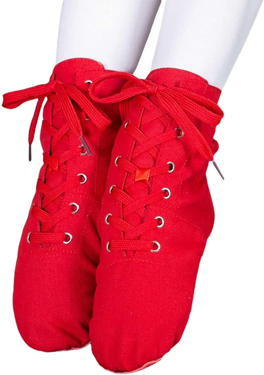 Unisex Kids Canvas Dance Shoes Jazz Shoes for Teens Girls Dance Boots Split Sole Ballroom Dancing Flat