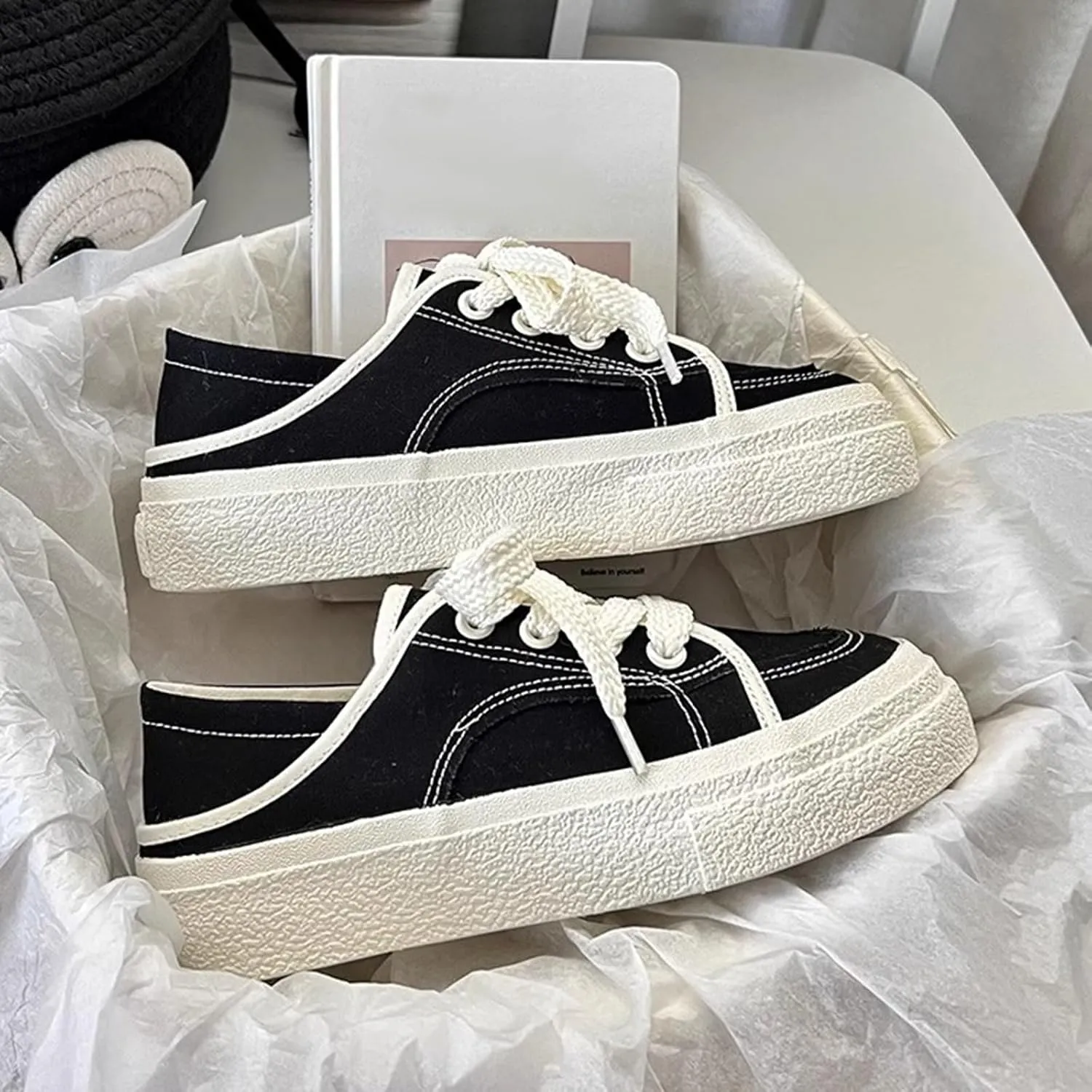 Women Gym Shoes Fashion Thick Sole Casual Sneakers Non Slip Comfortable Walking Athletic Shoes Slip On Tennis Shoes