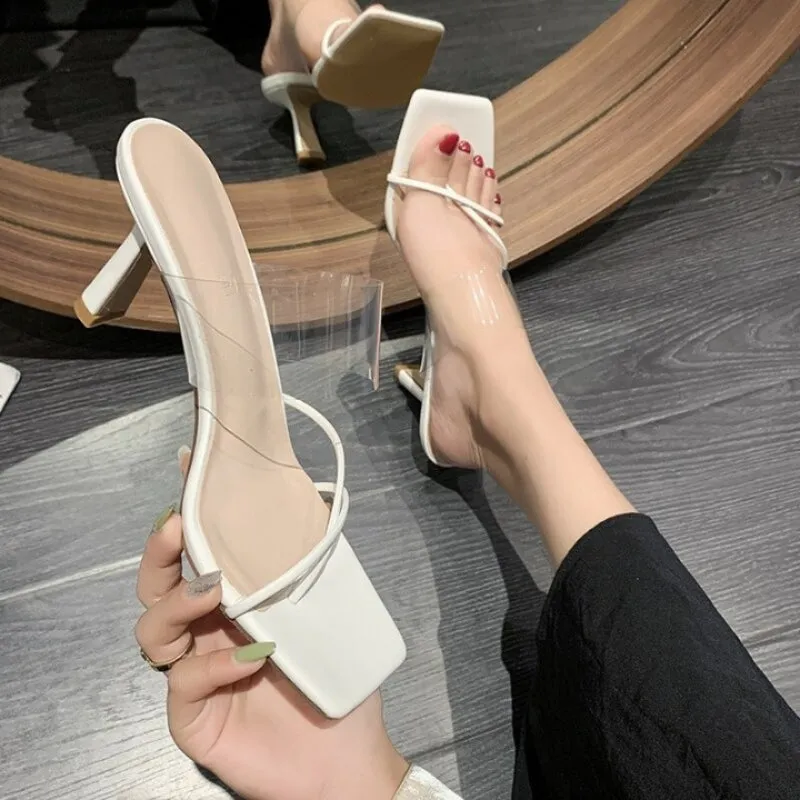 Women's Transparent Elegant Narrow Band Heel