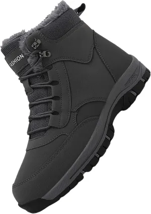 Work Boots for Men Soft Toe Hiking Sneakers Fur Lined Ankle Boot Womens Safety Toe Shoes Comfortable Mid Waterproof Outdoor Botas Lightweight Hike Grounded Footwear
