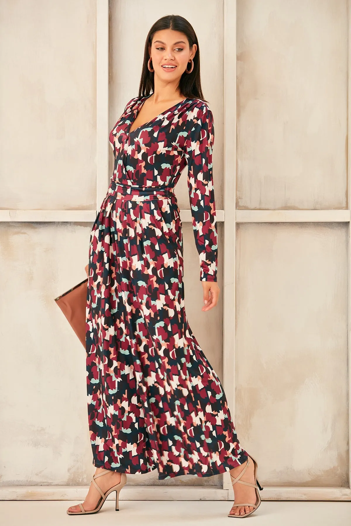 Wrap Culotte Jumpsuit in Print