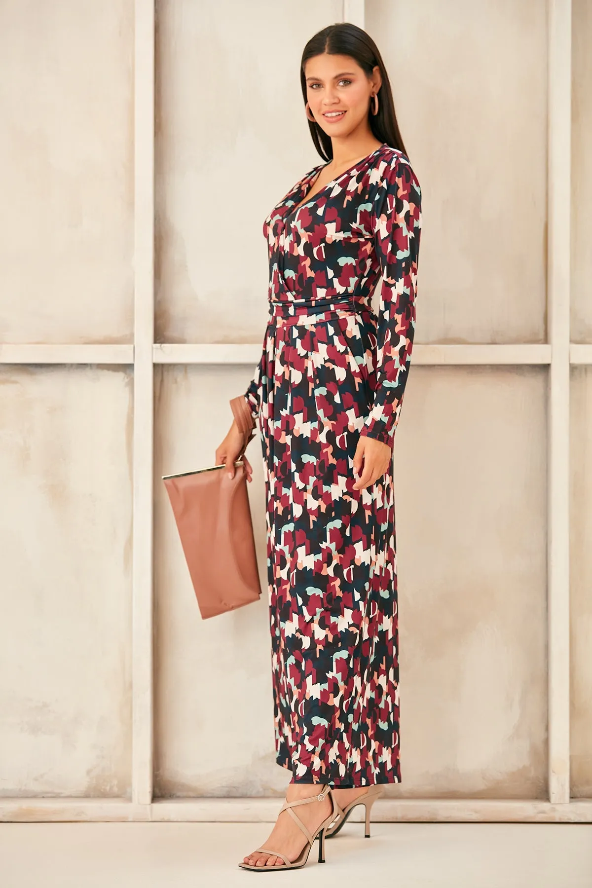 Wrap Culotte Jumpsuit in Print